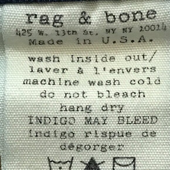 Rag & Bone Capri Skinny Jeans Women 27 Blue Mid Rise Stretch Preppy Dark Wash - Picture 13 of 13